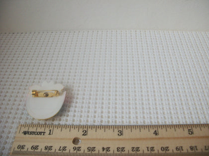 Vintage Brooch Pin, HALLMARK Pastel Egg Bunny Happy Easter 7817