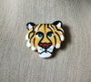 Vintage Brooch Pin, Class Of 1944 Signed Tiger Glazed Ceramic 030521