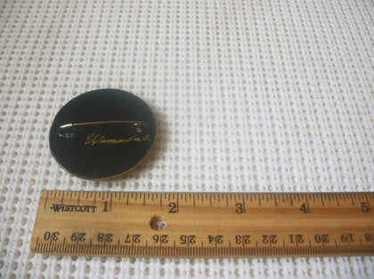 Vintage Hand Painted Signed Lacquered Wood Floral 5817