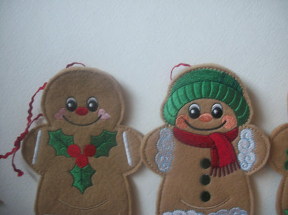 Set of 6 Christmas Ornaments Stocking Stuffers Vintage Hand Made