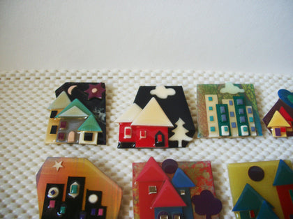 Vintage Lucinda House Pins Assorted Lot Of 12 RARE Very Detailed Must Have