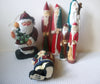 Vintage Lot Of 7 Hand Painted Signed Karl 1957 Resin Wood Ceramic Santa Claus Not A Set Random Collections Over The Years C200
