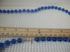 Vintage 30" Signed MONET Vivid Blue Lucite Beads Silver Tone Spacers 030421