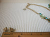 Vintage Jewelry Crown TRIFARI 3 Piece Set Blue Green Glass Crystal Rhinestones Gold Tone Necklace, Bracelet and Stud Earrings 121716