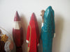 Vintage Lot Of 7 Hand Painted Signed Karl 1957 Resin Wood Ceramic Santa Claus Not A Set Random Collections Over The Years C200