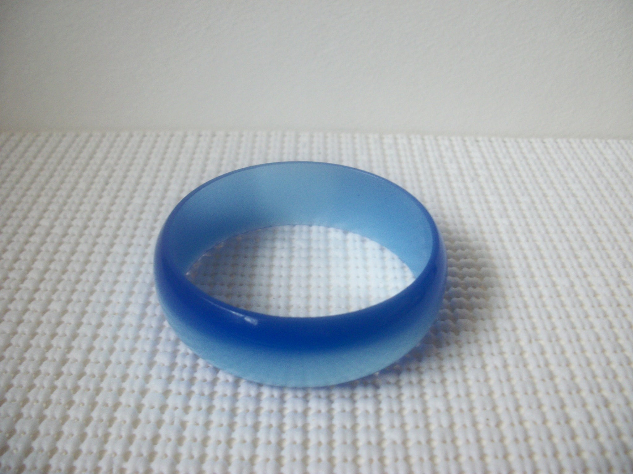 Retro Blue Old Plastic/Lucite Bangle Bracelet 73017