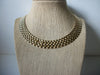 Vintage 17" Necklace, Gold Link Cleopatra Panels 030621