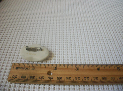 Vintage Jewelry Signed LENOX Fine Porcelain Fancy Hat Clear Rhinestones, Brooch Pin 121920