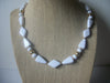 Signed TRIFARI TM Vintage 17" Necklace, White Gold Tone Spacers 123016