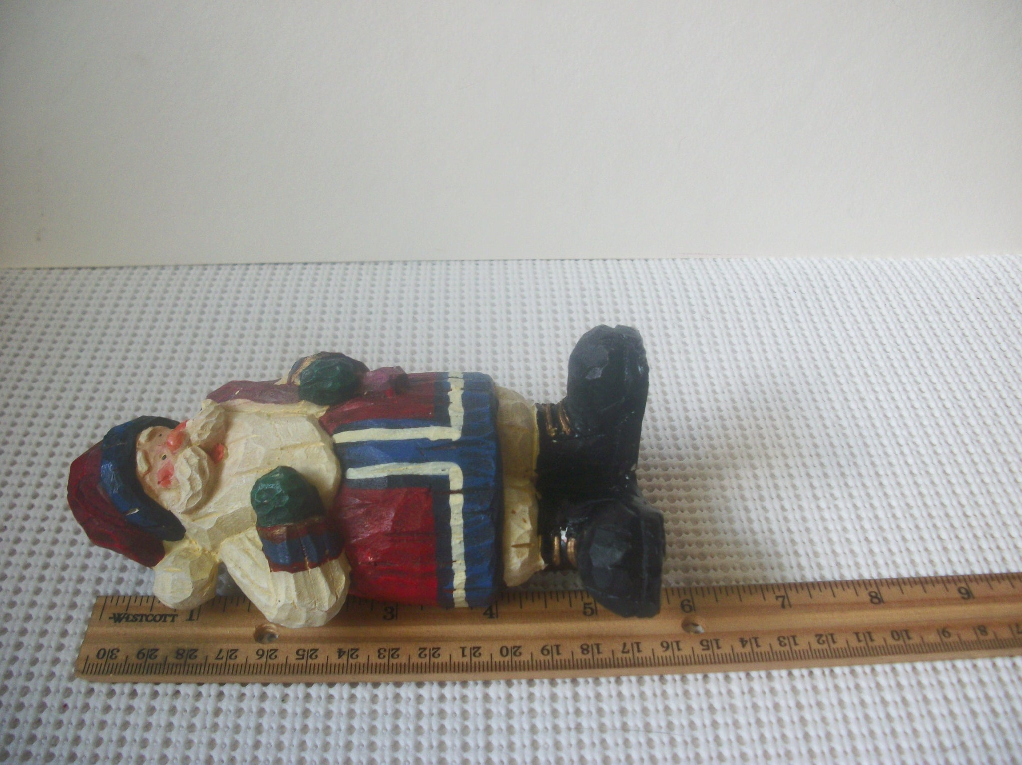 Vintage Lot Of 7 Hand Painted Signed Karl 1957 Resin Wood Ceramic Santa Claus Not A Set Random Collections Over The Years C200