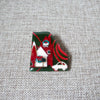 Lucinda House Pins, Romantic Christmas Festive Wreath Glitter Brooch 021321