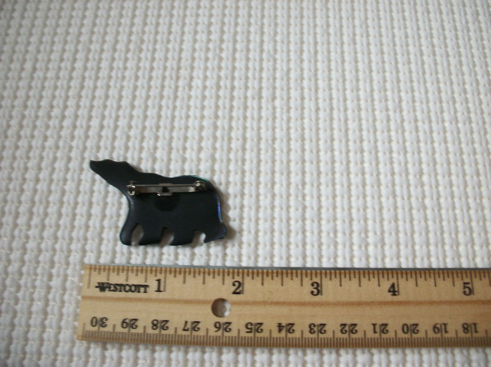 Vintage Paua Abalone Shell Polar Bear Brooch Pin 030521