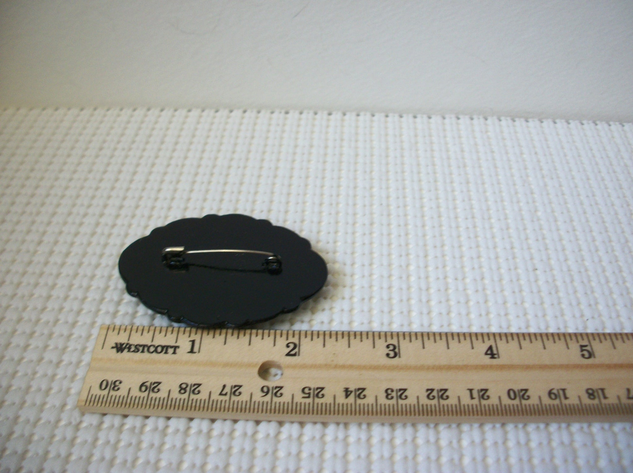 Vintage Brooch Pin, Snegurochka Snegurka Snow Maiden Hand Painted Wood 030521