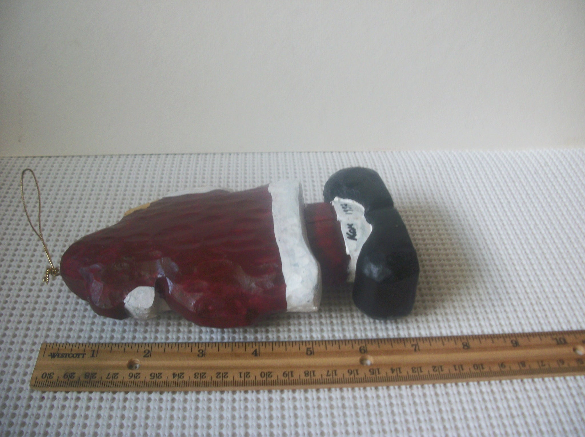 Vintage Lot Of 7 Hand Painted Signed Karl 1957 Resin Wood Ceramic Santa Claus Not A Set Random Collections Over The Years C200