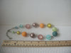 Chunky Retro 16" - 19" Necklace Retired NY Colorful Lucite Beads Silver Tone Acrylic and Metal Beads Adjustable 73017