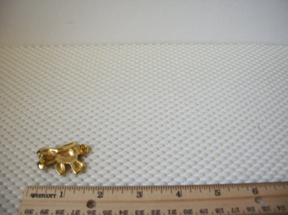 Vintage Brooch Pin  Sweet Teddy Bear Toy Daycare Teacher Enameled Gold Tone, 030621