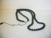 Signed SARAH COV Sarah Coventry Gray Marbleized 38" Long Vintage Necklace 63017
