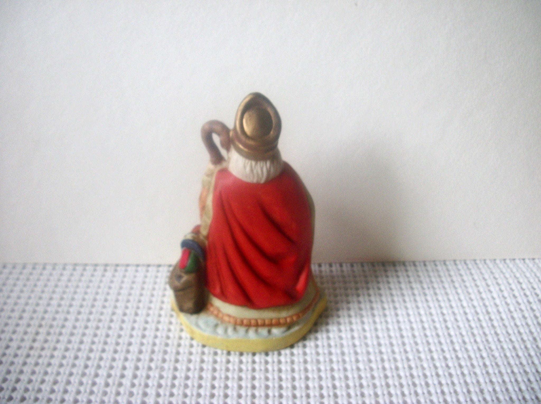 Vintage Santa Claus Russia Hand Painted Ceramic 4" Long C200
