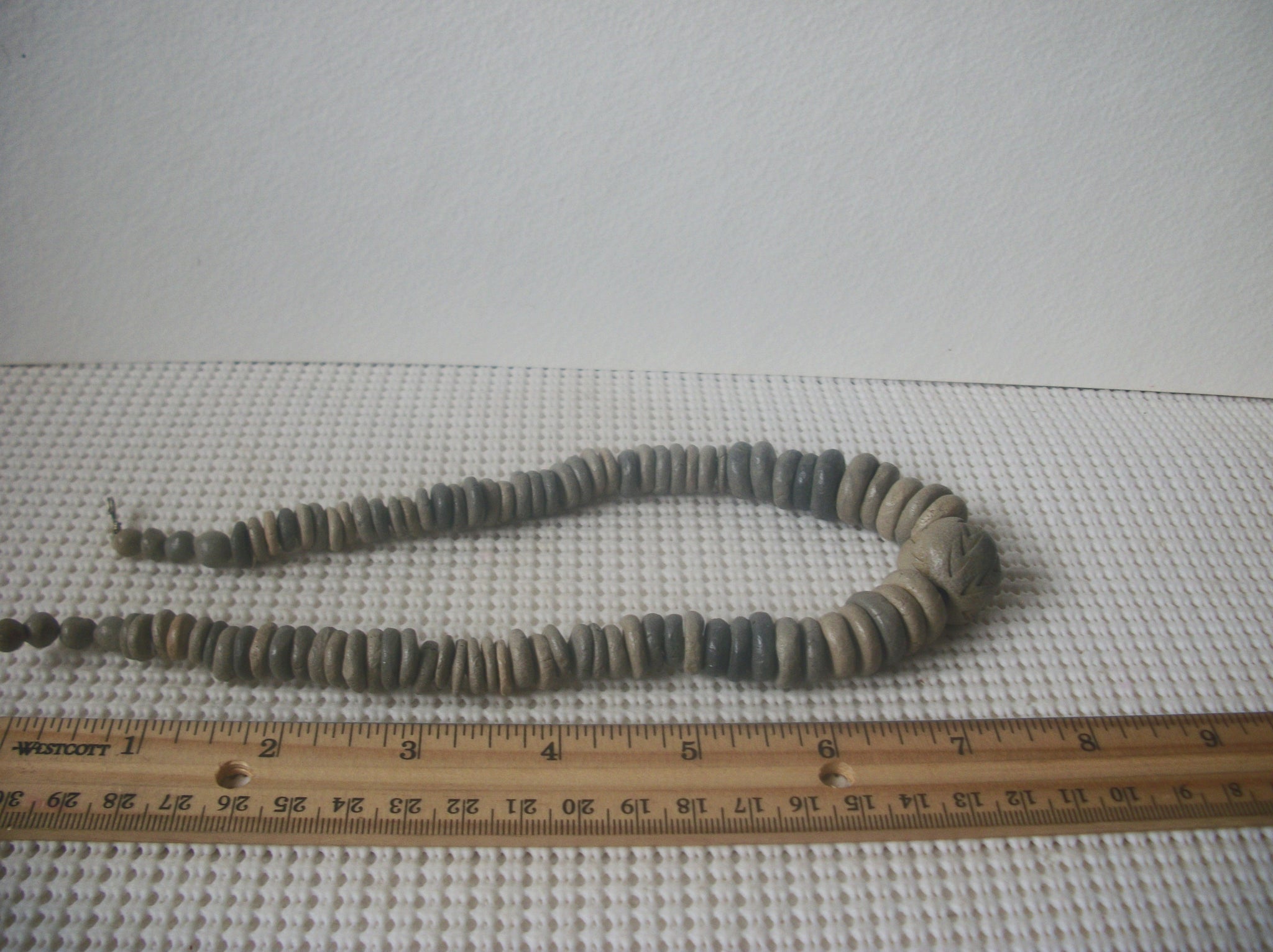 Vintage African Clay Necklace 61620