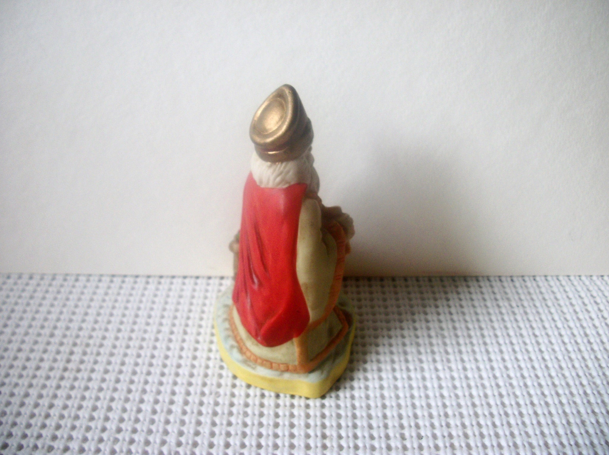 Vintage Santa Claus Russia Hand Painted Ceramic 4" Long C200