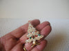 Vintage Brooch Pin, Clear Red Green Crystal Rhinestones Christmas Tree, Gold Tone 82317