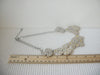 Retro 20" - 22" Yellow Bib Design Panel Silver Tone 030321