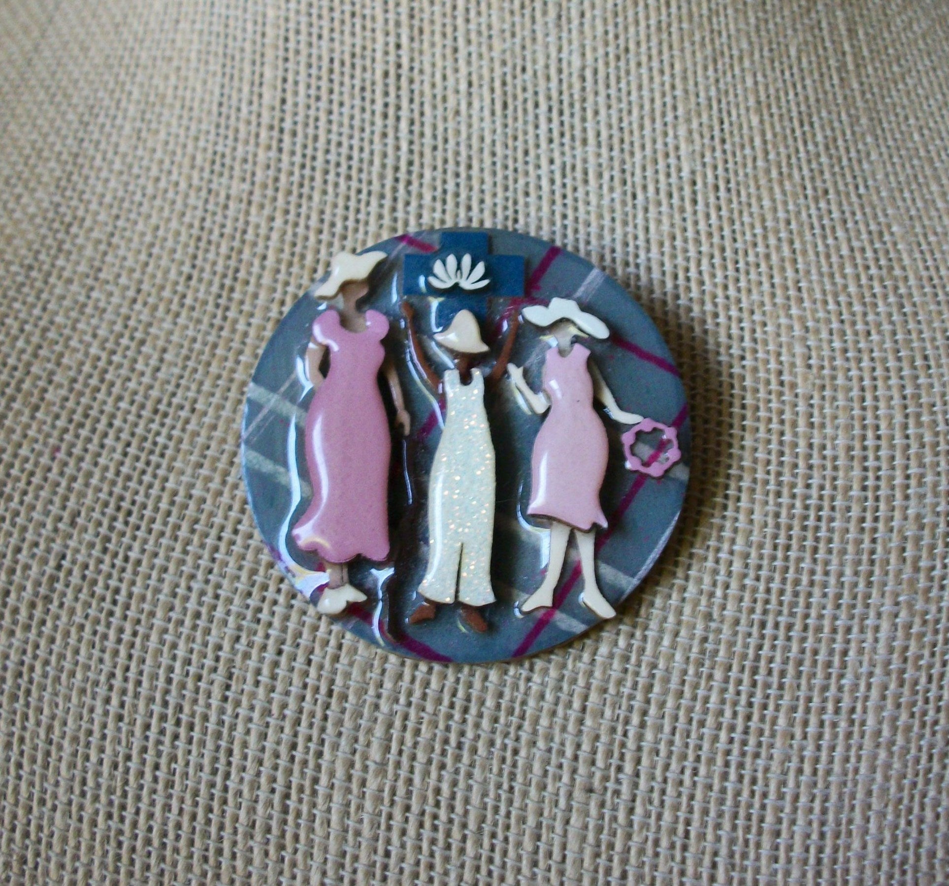 Vintage Lucinda Woman Pins, Celebrating Life Love 021321