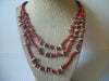 Vintage Necklace Southwestern Cowrie Shell Glass 24" Long 8916