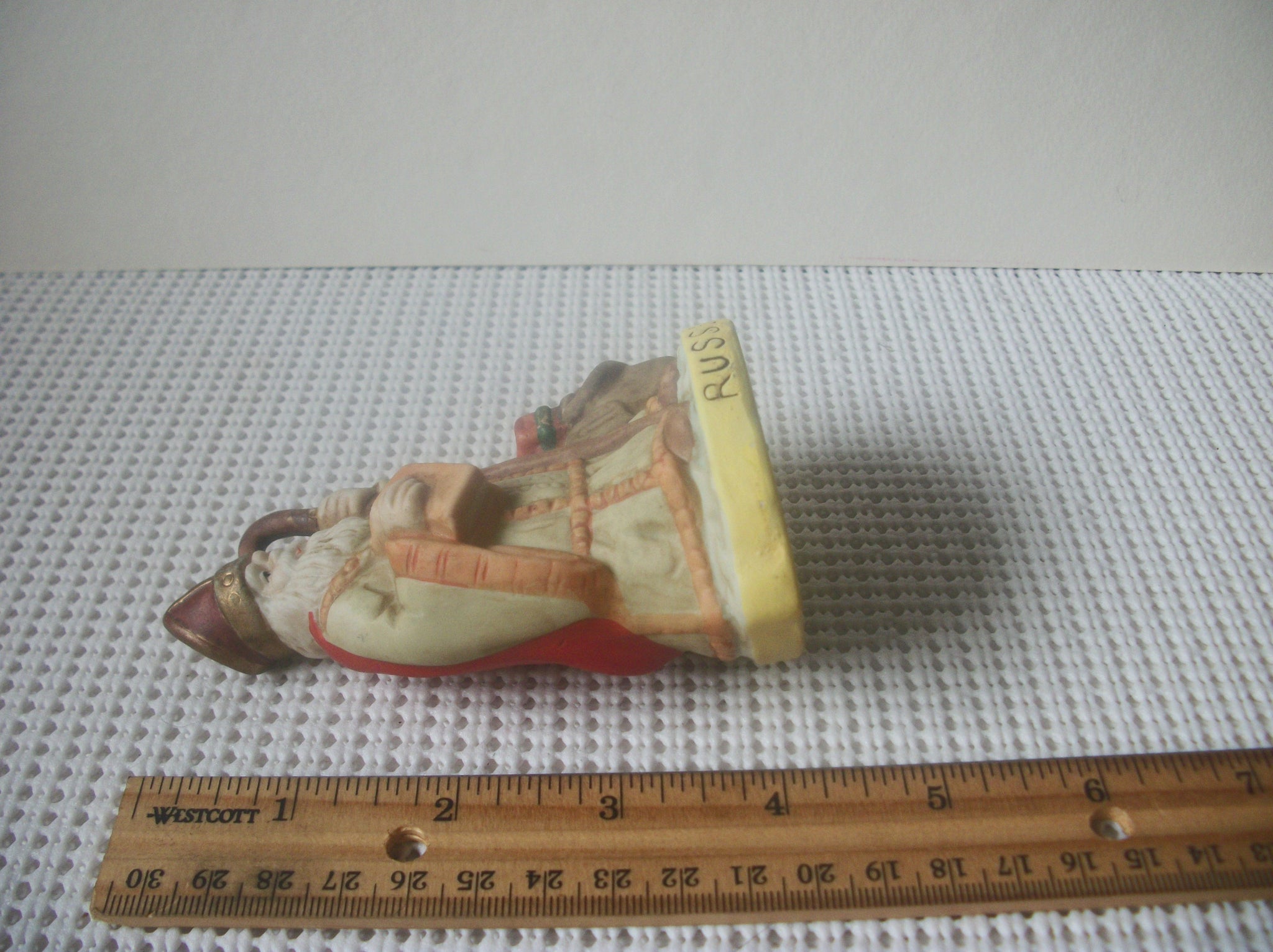 Vintage Santa Claus Russia Hand Painted Ceramic 4" Long C200