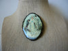Vintage Brooch Pin, Slavic Father Frost Christmas Hand Painted Wood 030521