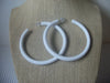Susan White Big Hoop Earrings, Acetate Earrings, Resin Earrings, Acrylic, Statement Earrings
