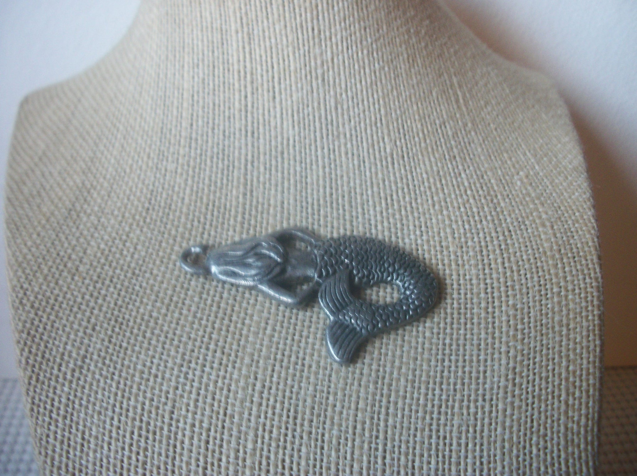 Mermaid Pendant Silver Tone, Two Sided  022121