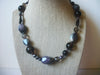 Vintage Jewelry, 16" - 19" Long, Necklace Hand Made, Botswana Agate Smokey Quartz, Freshwater Pearls, Sterling Silver, Tourmaline Nuggets,  90517