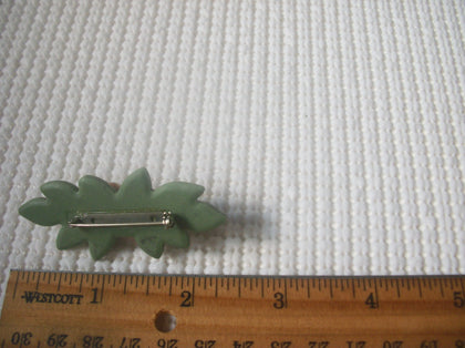 Vintage Brooch Pin, Porcelain Flowers Pink White Roses Painted 121516