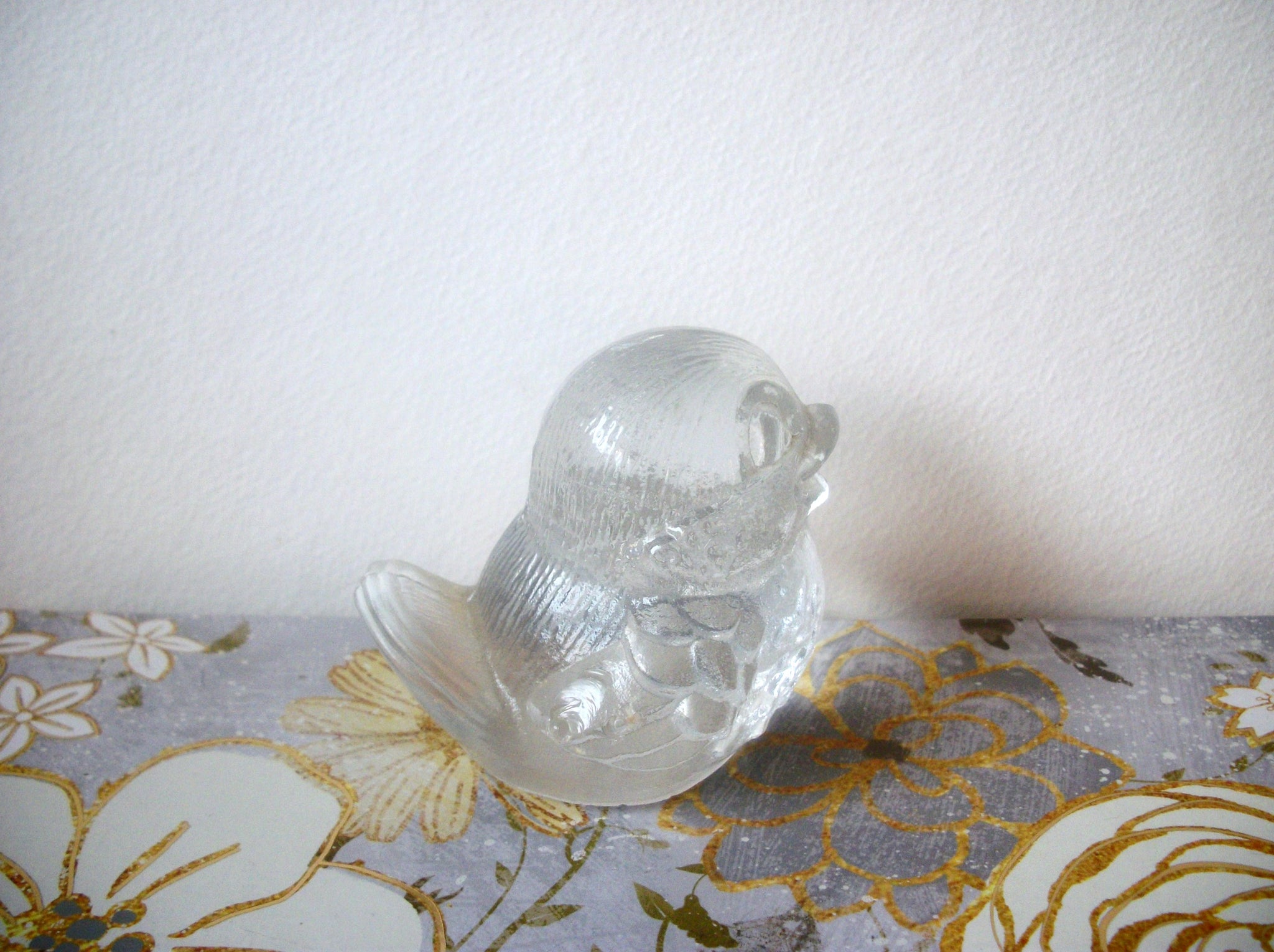 Collectable German Bleikristal Clear Crystal Thicker Heavier Cute Bird Figurine C100