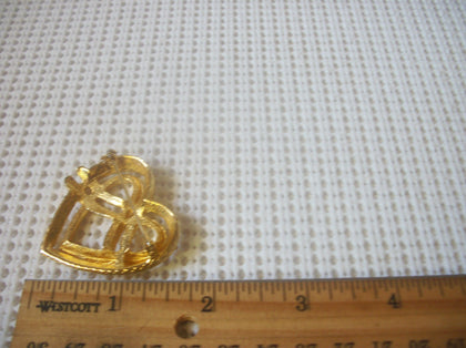 Vintage Jewelry, Intertwining Heart Love Forever, Gold Tone,52017