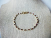 Red Ruby Clear Crystals, 7" Long Gold Tone Tennis Bracelet, Vintage 022121