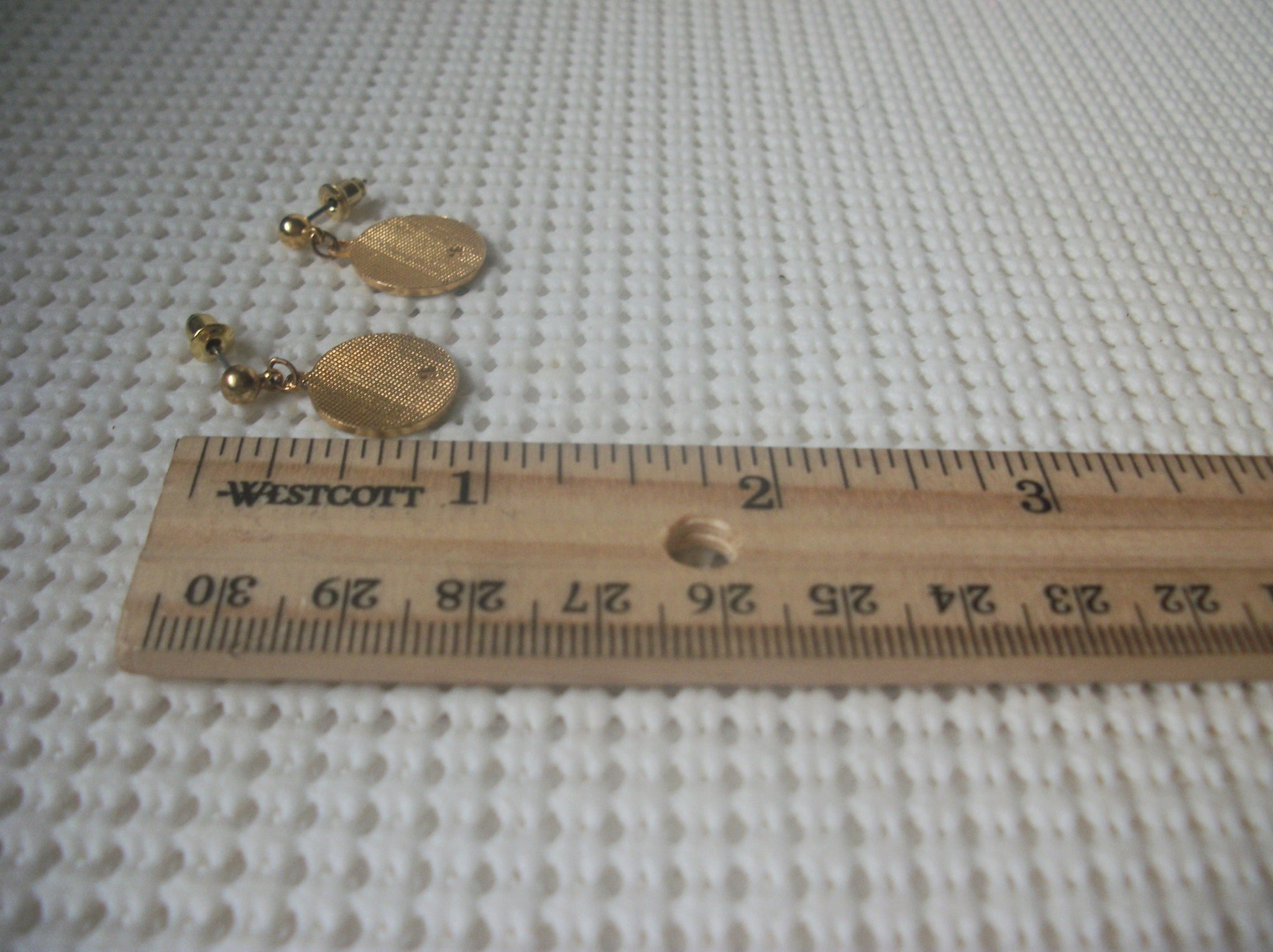 Dainty, Vintage Earrings, Signed, Paradise Bird, White Blue Red, Green, Gold Tone, Pierced Ears 90517