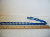 Blue Glass Translucent  36" Long Vintage Necklace No Closure 63017