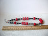 Retro Red Black Silver Necklace 61620