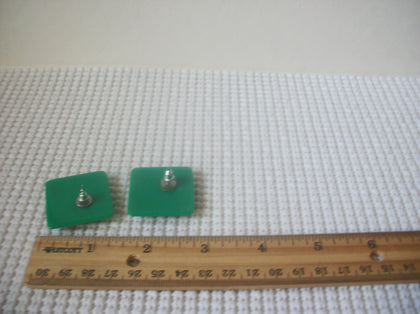 Retro Post Earrings Colorful Old Plastic 2 1/4" Long 8716
