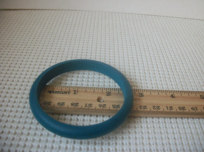 Blue Natural Wood Bangle Bracelet 022221