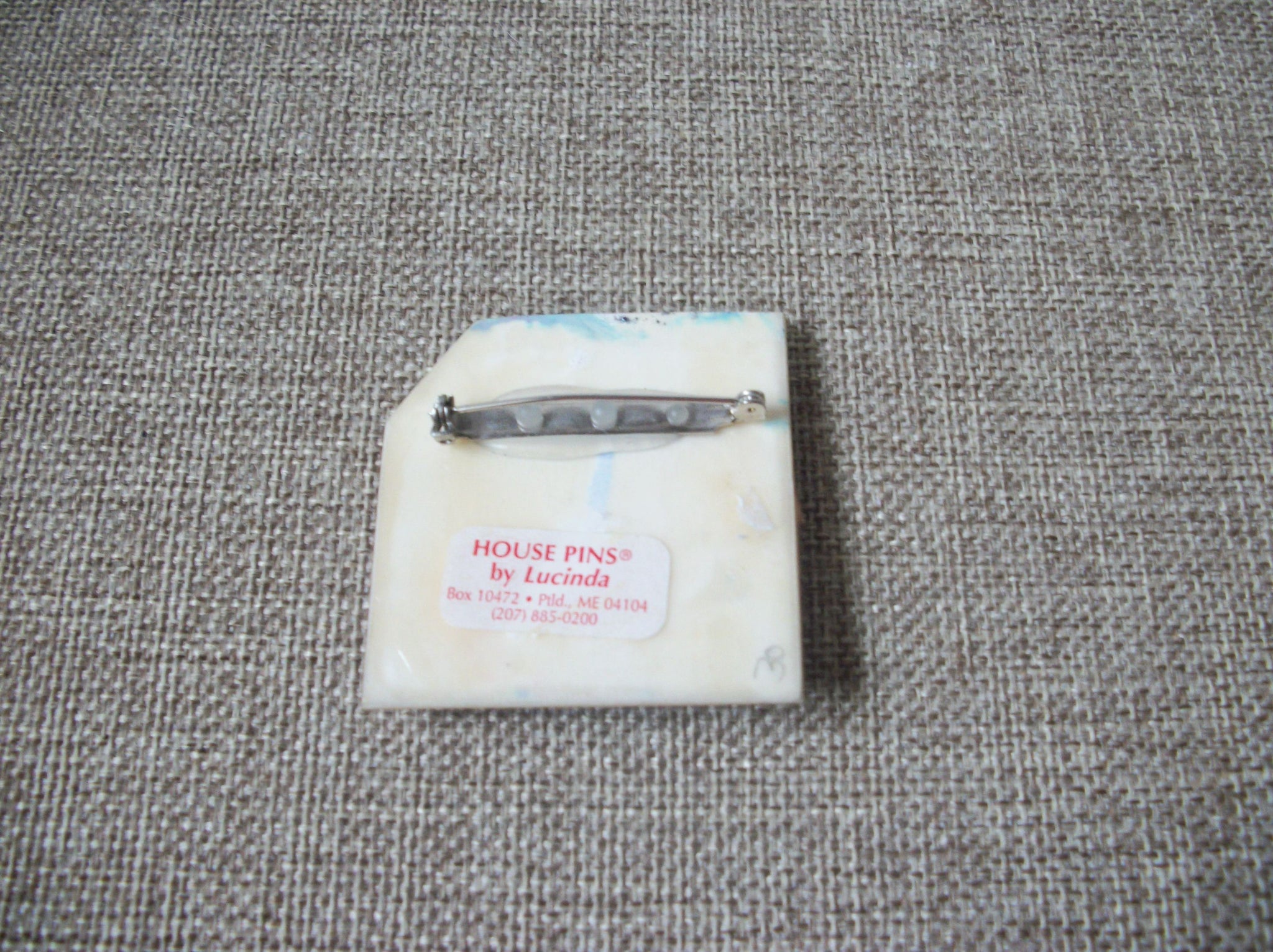 Lucinda House Pins, Night Time Peace Serenity Rainbow Glitter Little Cat Watching 021321
