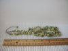 Vintage 16" - 19" Necklace Natural Light Green Stone Chips 023021