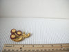 Larger Vintage Signed JOAN RIVERS Dark Red Cherries Clear Crystals Gold Tone Brooch Pin 030521
