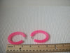 Big Retro Hot Pink Light Weight Earrings 73017
