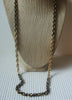 Golden Black Links, Signed MONET 30" Metal, Vintage Necklace 71917