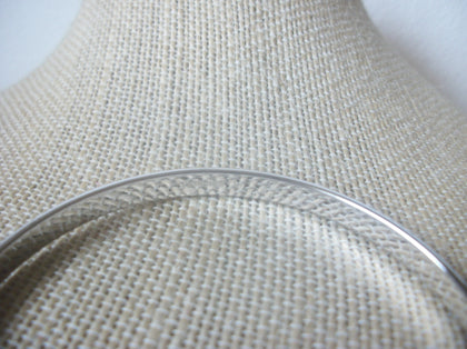 Signed MONET Stainless Steel Bangle Silver Tone, Vintage Bracelet 022121
