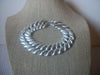 Signed MONET, Matte Silver Tone Links 7 1/2" Long Bracelet 022121