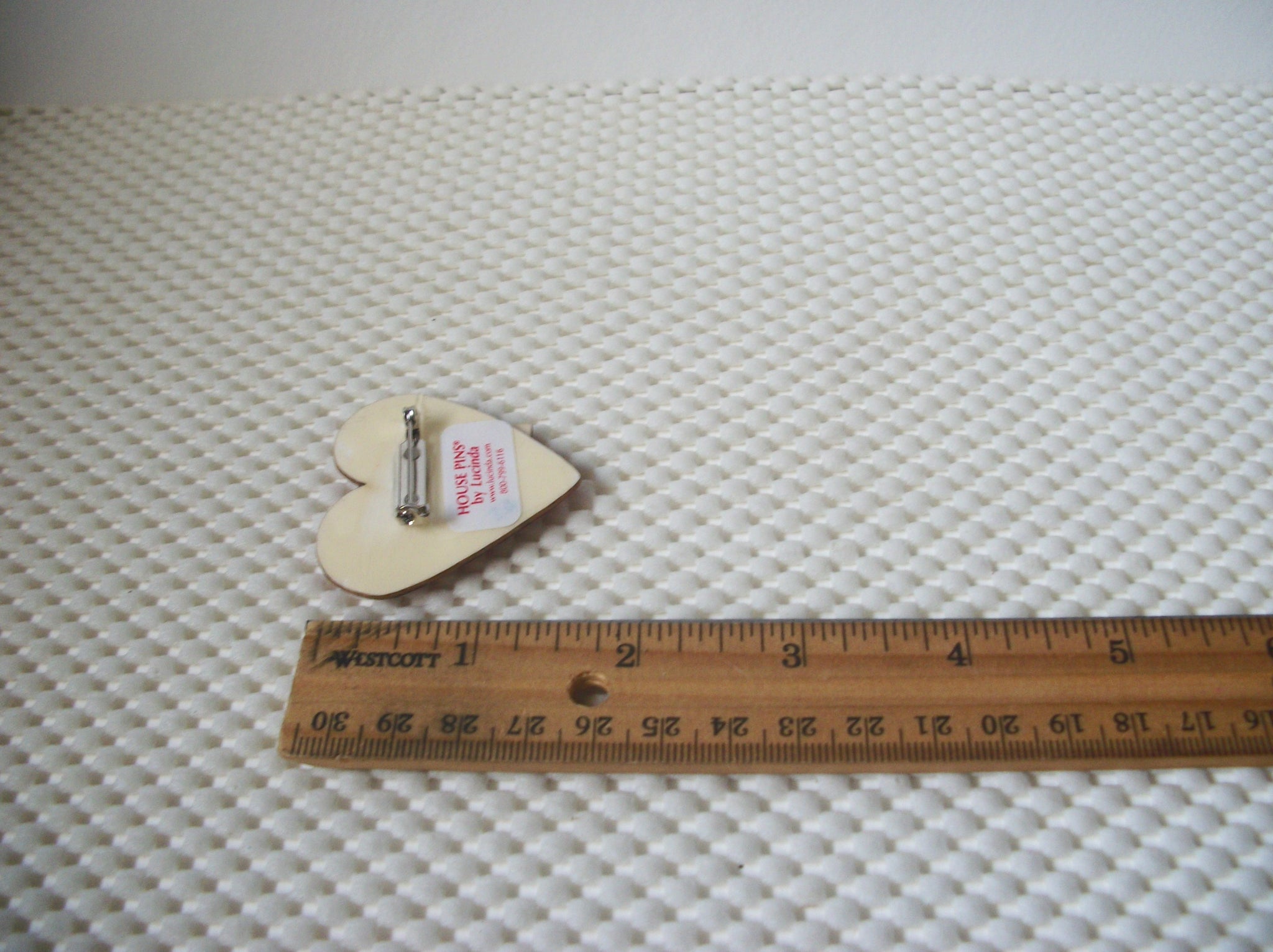 Vintage Lucinda House Pins Cat`s In Love Valentine`s Day Pink Red RARE